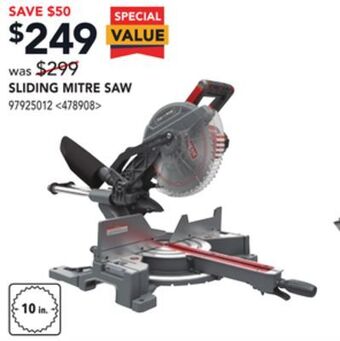 RONA Craftsman sliding mitre saw offer
