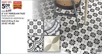 RONA Mono serra 8" x 8" porcelain tiles offer