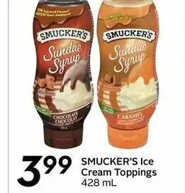 Sobeys Smucker's Ice Cream Toppings offer