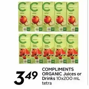 Sobeys Organic Juices or Drinks offer