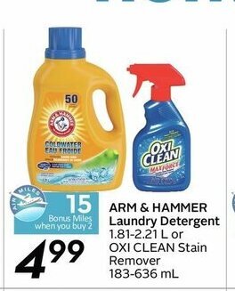 Sobeys Arm & Hammer Laundry Detergent offer