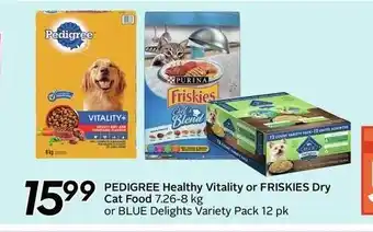 Sobeys Pedigree Healty Vitality or Friskies Dry Cat Food offer