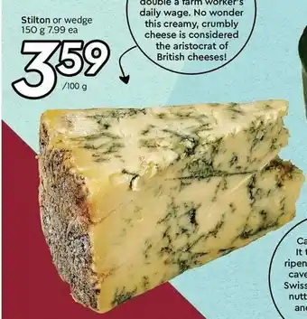 Sobeys Stilton or wedge offer