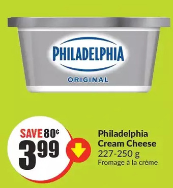 FreshCo Philadelphia cream cheese offer