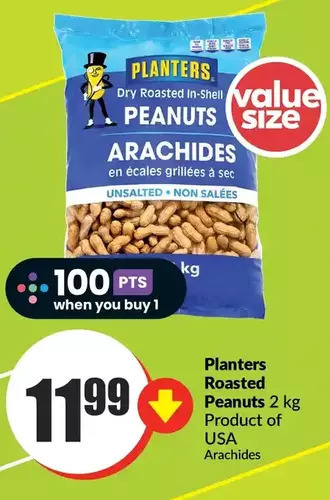 FreshCo Planters roasted peanuts offer