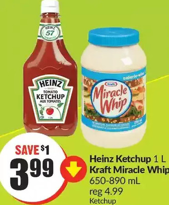 FreshCo Heinz ketchup | kraft miracle whip offer