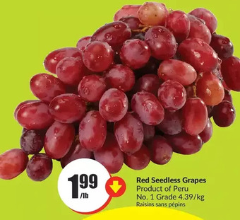 FreshCo Red seedless grapes offer