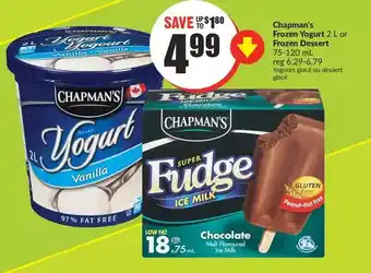 FreshCo Chapman's frozen yogurt or frozen dessert offer