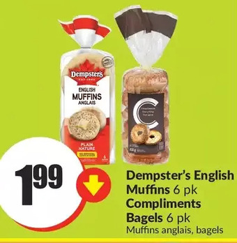 FreshCo Dempster's english muffins | compliments bagels offer
