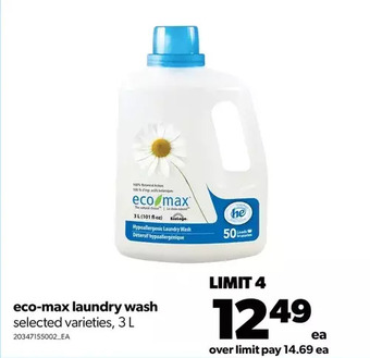 Real Canadian Superstore Eco-max laundry wash offer