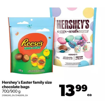 Real Canadian Superstore Hershey's easter family size chocolate bags offer