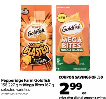 Real Canadian Superstore Pepperidge farm goldfish or mega bites offer