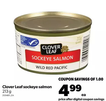 Real Canadian Superstore Clover leaf sockeye salmon offer