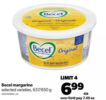 Real Canadian Superstore Becel margarine offer