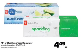 Real Canadian Superstore Pc or blue menu sparkling water offer