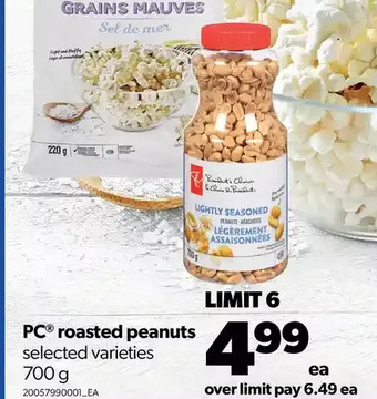 Real Canadian Superstore Pc roasted peanuts offer