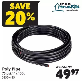 Home Hardware Poly pipe offer