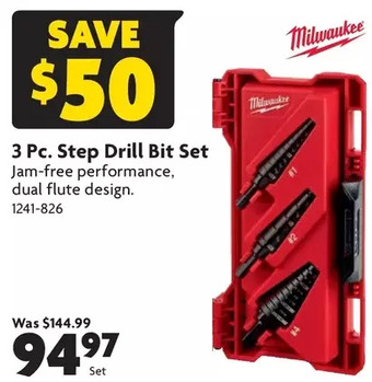 Home Hardware 3 pc. step drill bit set offer