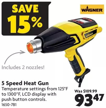 Home Hardware 5 speed heat gun offer