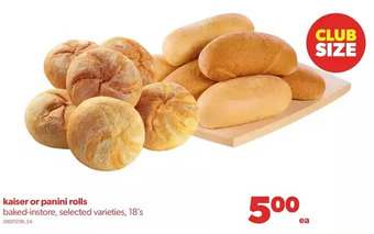 Real Canadian Superstore Kaiser or panini rolls offer