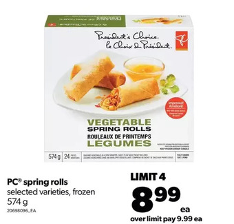 Real Canadian Superstore Pc spring rolls offer