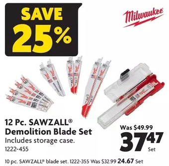 Home Hardware 12 pc. sawzall demolition blade set | 10 pc. sawzall blade set offer