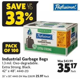 Home Hardware Industrial garbage bags offer