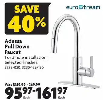 Home Hardware Adessa pull down faucet offer