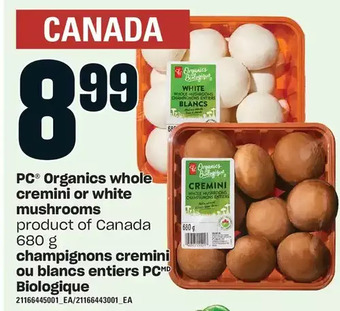 Independent Grocer Pc organics whole cremini or white mushrooms offer