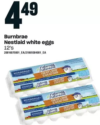 Independent Grocer Burnbrae nestlaid white eggs offer