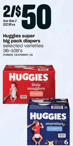 Loblaws Huggies super big pack diapers offer