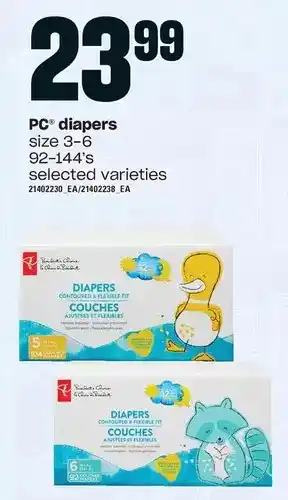 Loblaws Pc diapers offer