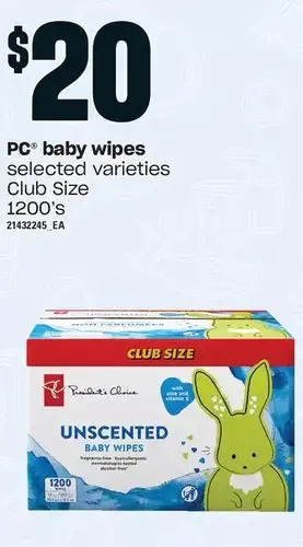 Loblaws Pc baby wipes offer