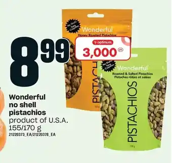 Loblaws Wonderful no shell pistachios offer