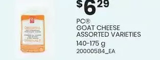Loblaws Pc goat cheese offer
