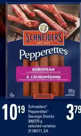 Loblaws Schneiders pepperettes sausage snacks offer