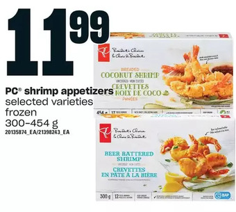 Loblaws Pc shrimp appetizers offer