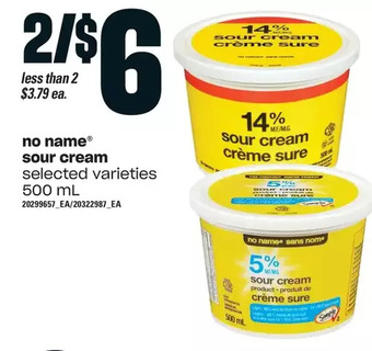 Loblaws No name sour cream offer