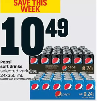 Loblaws Pepsi soft drinks offer