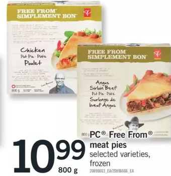 Fortinos Pc free from meat pies offer