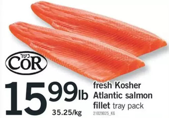 Fortinos Fresh kosher atlantic salmon fillet offer