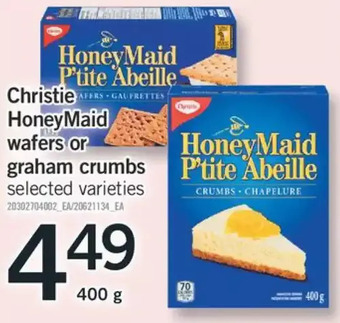 Fortinos Christie honeymaid wafers or graham crumbs offer