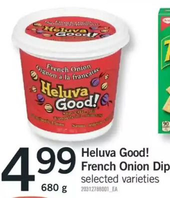 Fortinos Heluva good! french onion dip offer