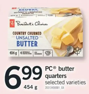 Fortinos Pc butter quarters offer