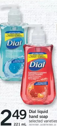 Fortinos Dial liquid hand soap offer