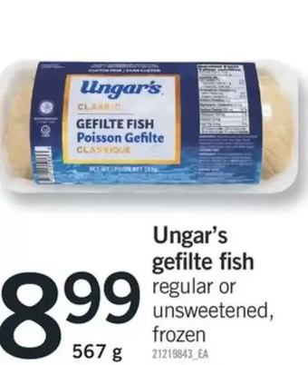Fortinos Ungar's gefilte fish offer
