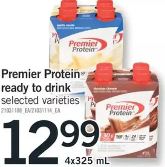 Fortinos Premier protein ready to drink offer