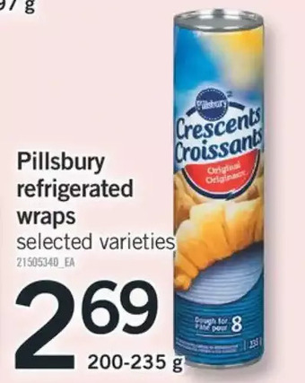 Fortinos Pillsbury refrigerated wraps offer