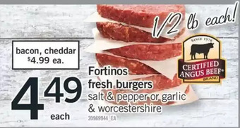 Fortinos Fortinos fresh burgers offer