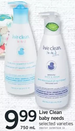 Fortinos Live clean baby needs offer